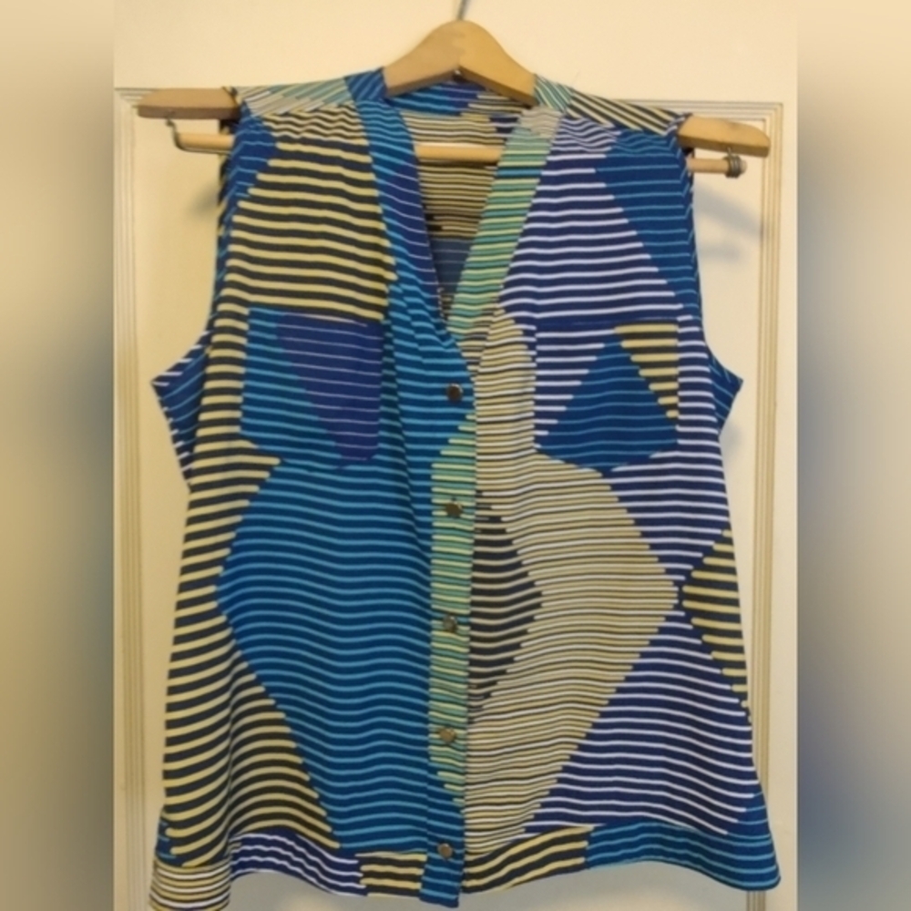 Calvin‎ Klein geometric sleeveless shirt